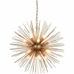 MOES Lighting BURST 8 LIGHT CHANDELIER: BRUSHED BRASS