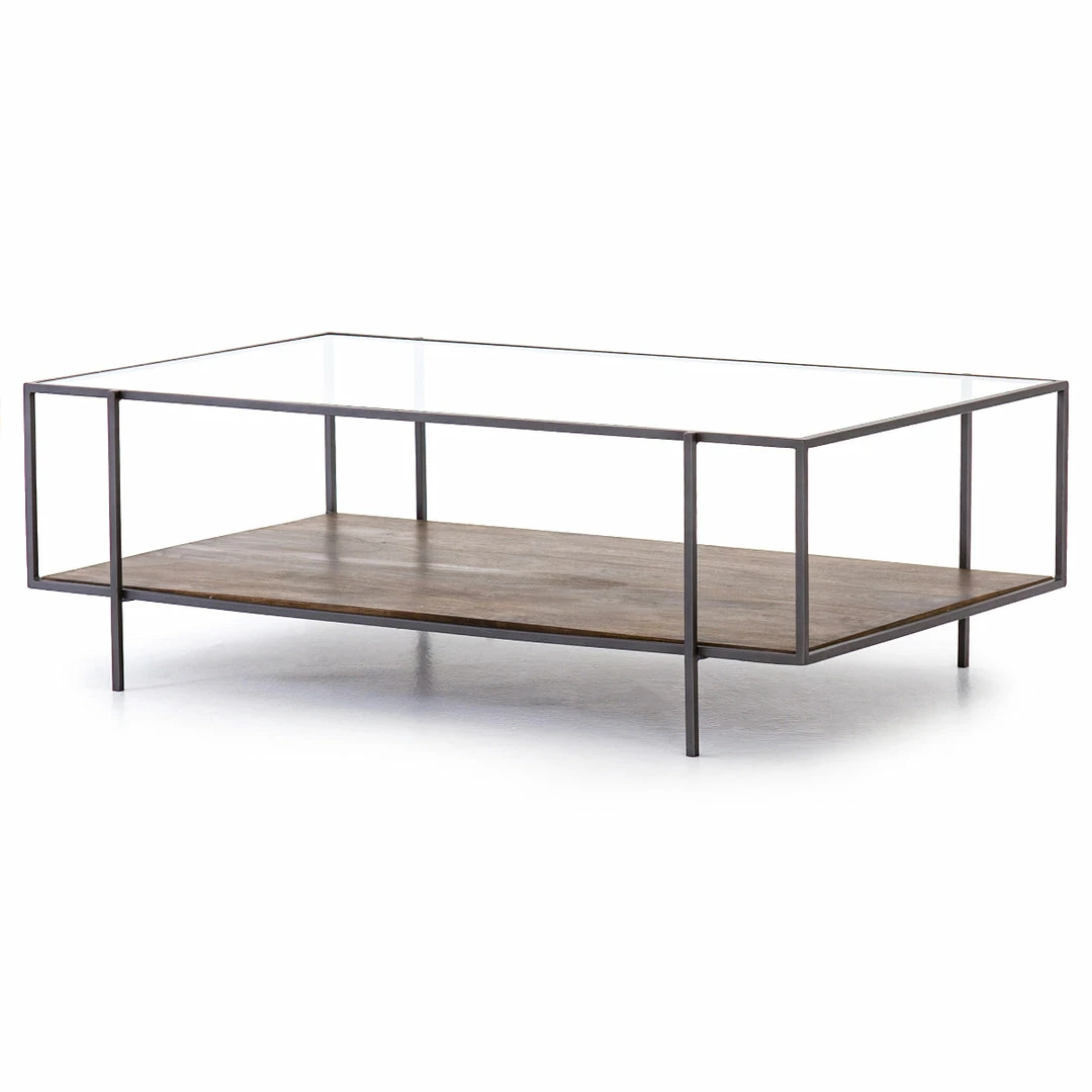 Buy ๐ FOUR HANDS BYRON RECTANGULAR SHELF COFFEE TABLE ๐ 2 FOUR HANDS BYRON RECTANGULAR SHELF COFFEE TABLE