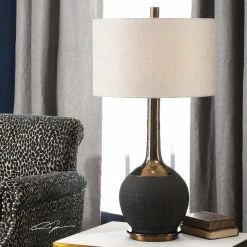 UTTERMOST Lighting CALISTOGA MATTE BLACK LAMP