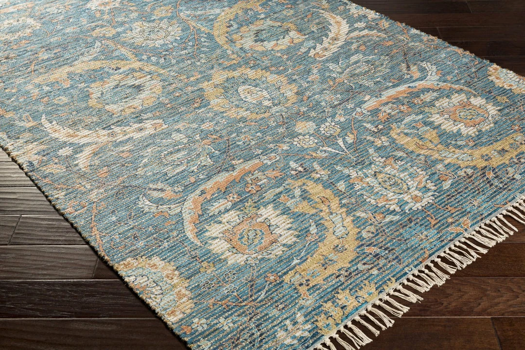Buy 💯 SURYA CAMDEN PRINTED JUTE RUG: BLUE MULTI 🔥 3 SURYA CAMDEN PRINTED JUTE RUG: BLUE MULTI