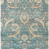 SURYA CAMDEN PRINTED JUTE RUG: BLUE MULTI