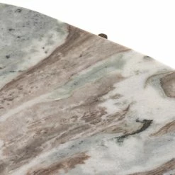 Discount 😉 FOUR HANDS CANYON MARBLE TIERED OVAL END TABLE 💯 17 FOUR HANDS CANYON MARBLE TIERED OVAL END TABLE