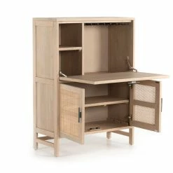 Budget π FOUR HANDS CAPRICE NATURAL MANGO WOOD + CANE BAR CABINET π 13 FOUR HANDS CAPRICE NATURAL MANGO WOOD + CANE BAR CABINET