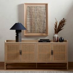 FOUR HANDS CAPRICE NATURAL MANGO WOOD + CANE SIDEBOARD Furniture