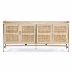 FOUR HANDS CAPRICE NATURAL MANGO WOOD + CANE SIDEBOARD Furniture