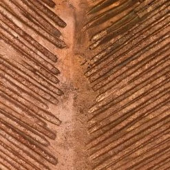 PHILLIPS COLLECTION CARVED COPPER LEAF FLOOR SCULPTURES