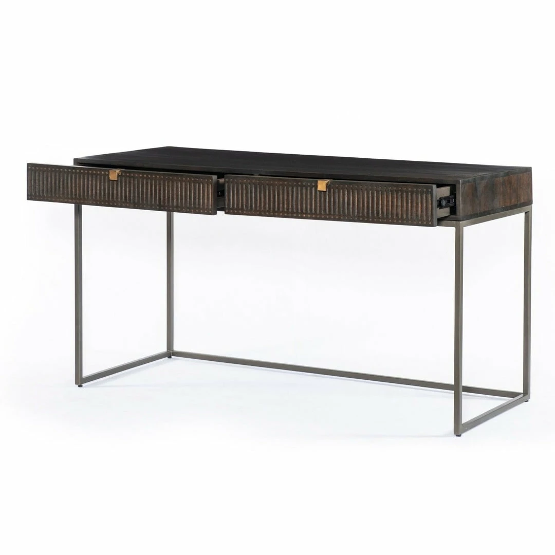 Flash Sale β FOUR HANDS Furniture VINTAGE BROWN CARVED MANGO WRITING DESK π 4 FOUR HANDS Furniture VINTAGE BROWN CARVED MANGO WRITING DESK