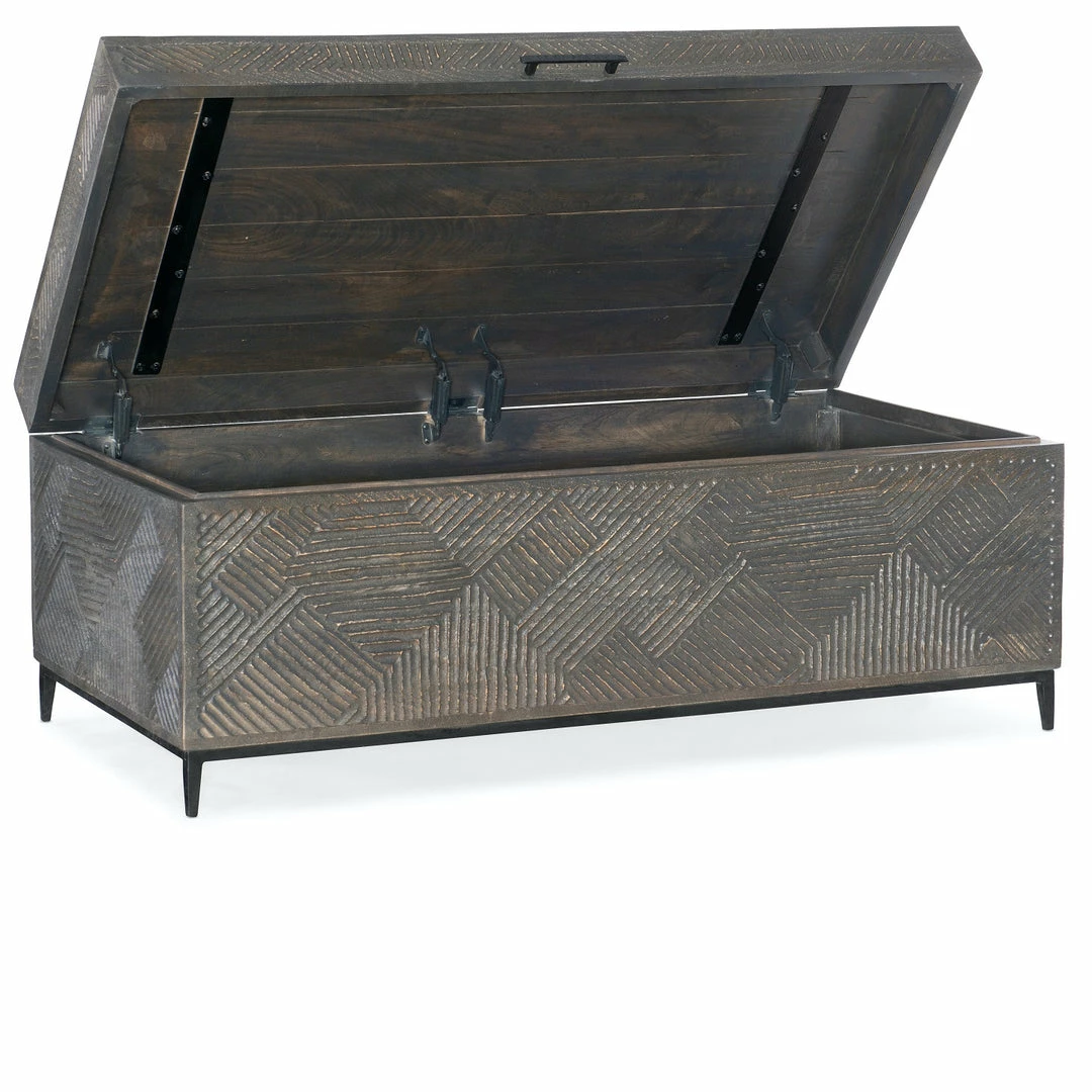 Budget ❤️ HOOKER CARVED WOOD TRUNK COFFEE TABLE ❤️ 2 HOOKER CARVED WOOD TRUNK COFFEE TABLE