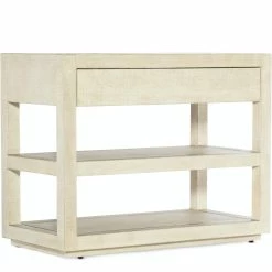 HOOKER CASCADE BURLAP TEXTURED NIGHTSTAND