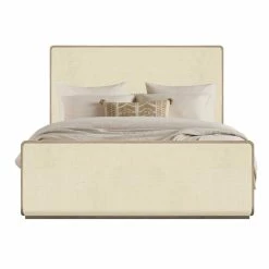 HOOKER CASCADE BEACH BURLAP SLEIGH BED Bedroom