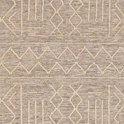 SURYA CHAYA TEXTURED WOOL FLATWEAVE: SAND