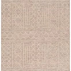 SURYA CHAYA TEXTURED WOOL FLATWEAVE: SAND