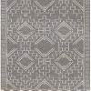 SURYA Rug CHENOA TEXTURED WOOL FLATWEAVE: CHARCOAL