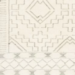 SURYA Rug CHENOA TEXTURED WOOL FLATWEAVE: IVORY