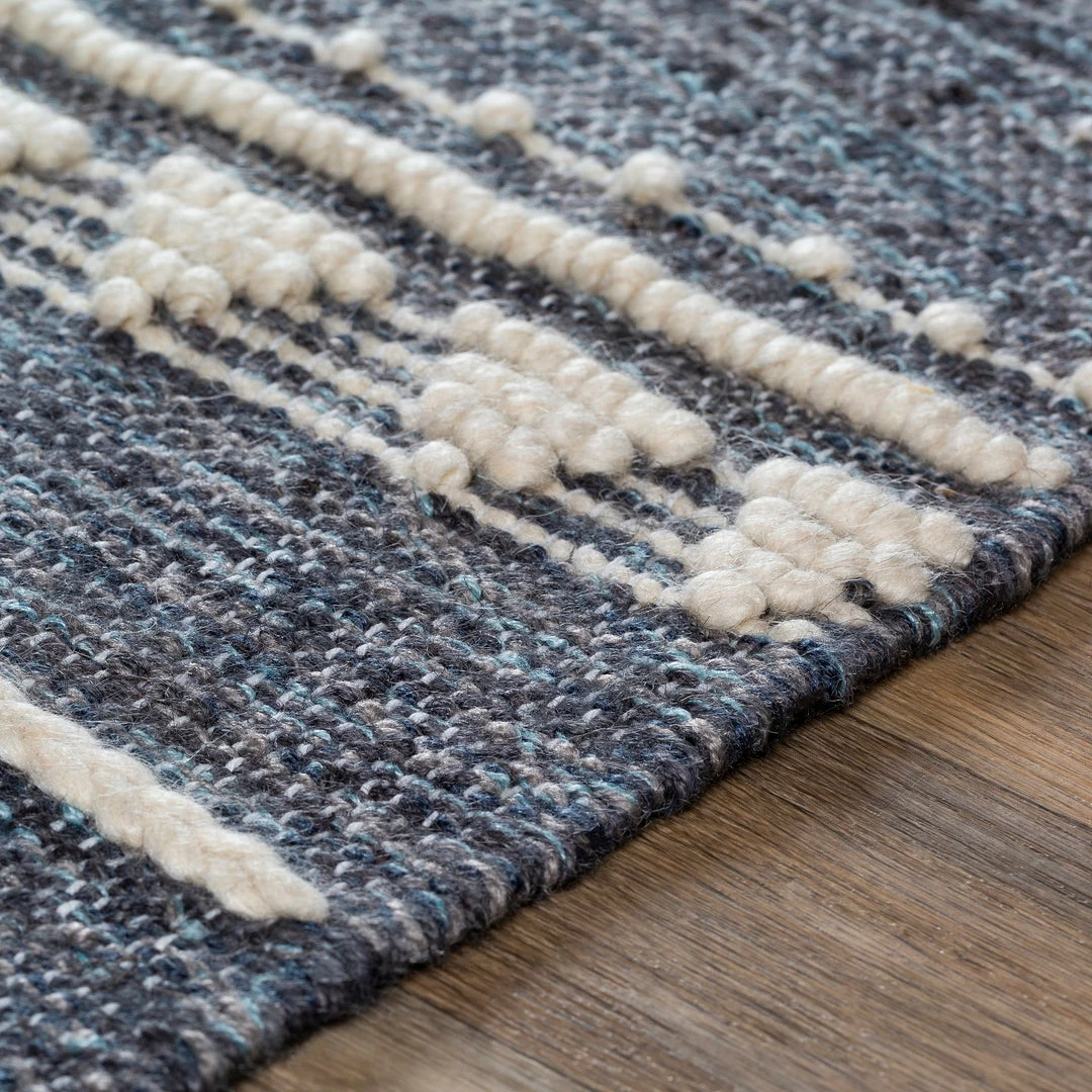 Promo โค๏ธ SURYA CHEYENNE TEXTURED JUTE + WOOL RUG: DENIM ๐ 5 SURYA CHEYENNE TEXTURED JUTE + WOOL RUG: DENIM
