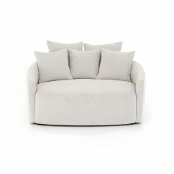 FOUR HANDS CHLOE ROUND MEDIA LOUNGER: BISQUE