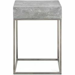 UTTERMOST CHROMA CONCRETE ACCENT TABLE Living Room