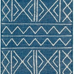SURYA CHAYA TEXTURED WOOL FLATWEAVE: BLUE Rug