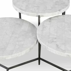 UTTERMOST Furniture CIRC TIERED MARBLE COFFEE TABLE
