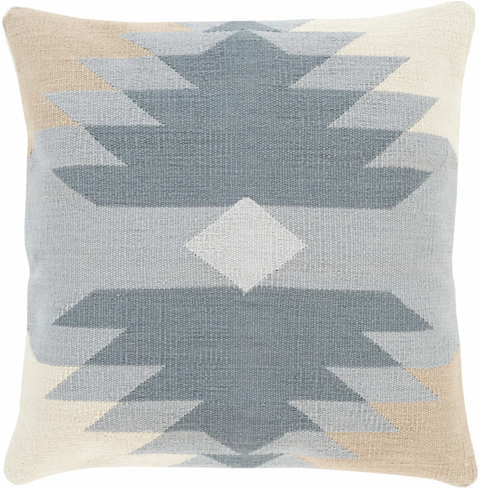 Coupon 👏 SURYA Pillows + Decor ARIZONA KILIM PILLOW: DENIM, KHAKI ✔️ 1 SURYA Pillows + Decor ARIZONA KILIM PILLOW: DENIM, KHAKI
