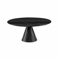 NUEVO CLAUDIO BLACK WOOD VEIN MARBLE COFFEE TABLE Furniture