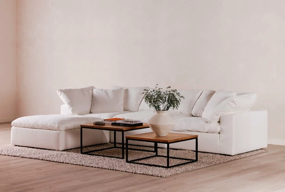 Deals π MOES CLAY MODULAR SECTIONAL: CREAM WHITE Furniture β 2 MOES CLAY MODULAR SECTIONAL: CREAM WHITE Furniture