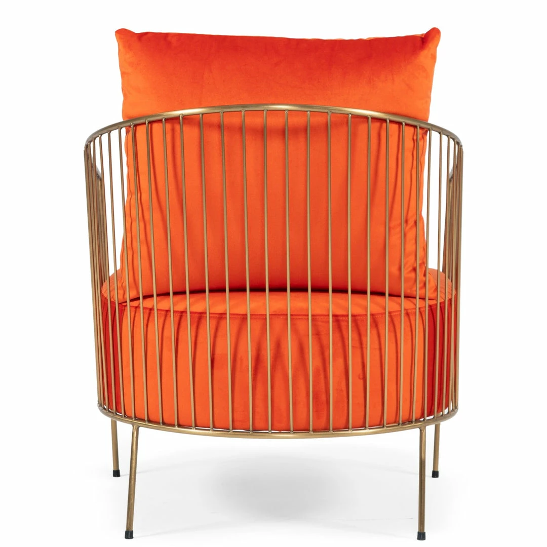Best deal โ VIG Furniture CLEMENTINE ORANGE VELVET ACCENT CHAIR ๐ 4 VIG Furniture CLEMENTINE ORANGE VELVET ACCENT CHAIR