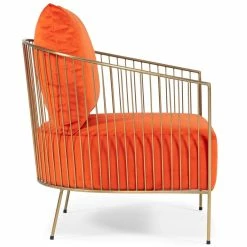 Best deal โ VIG Furniture CLEMENTINE ORANGE VELVET ACCENT CHAIR ๐ 7 VIG Furniture CLEMENTINE ORANGE VELVET ACCENT CHAIR