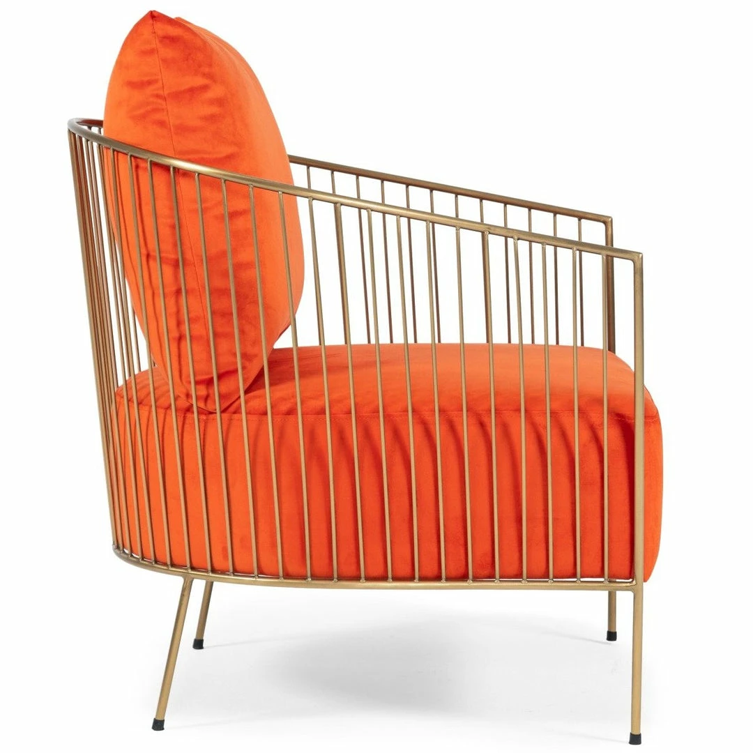Best deal โ VIG Furniture CLEMENTINE ORANGE VELVET ACCENT CHAIR ๐ 3 VIG Furniture CLEMENTINE ORANGE VELVET ACCENT CHAIR
