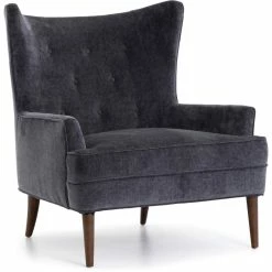 FOUR HANDS CLERMONT CHAIR: CHARCOAL WORN VELVET Furniture