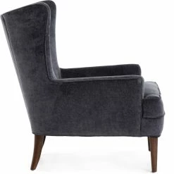 FOUR HANDS CLERMONT CHAIR: CHARCOAL WORN VELVET Furniture