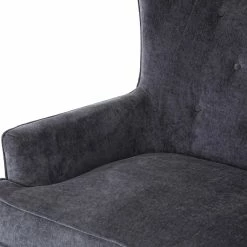 FOUR HANDS CLERMONT CHAIR: CHARCOAL WORN VELVET Furniture