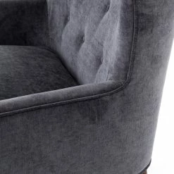 FOUR HANDS CLERMONT CHAIR: CHARCOAL WORN VELVET Furniture
