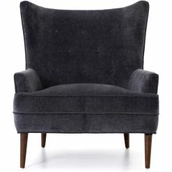 FOUR HANDS CLERMONT CHAIR: CHARCOAL WORN VELVET Furniture