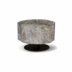 PHILLIPS COLLECTION CLOVER ROUND GREY STONE COFFEE TABLE Furniture