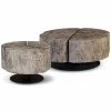 PHILLIPS COLLECTION CLOVER ROUND GREY STONE COFFEE TABLE Furniture