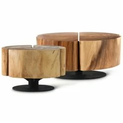 PHILLIPS COLLECTION CLOVER NATURAL CHAMCHA WOOD COFFEE TABLE