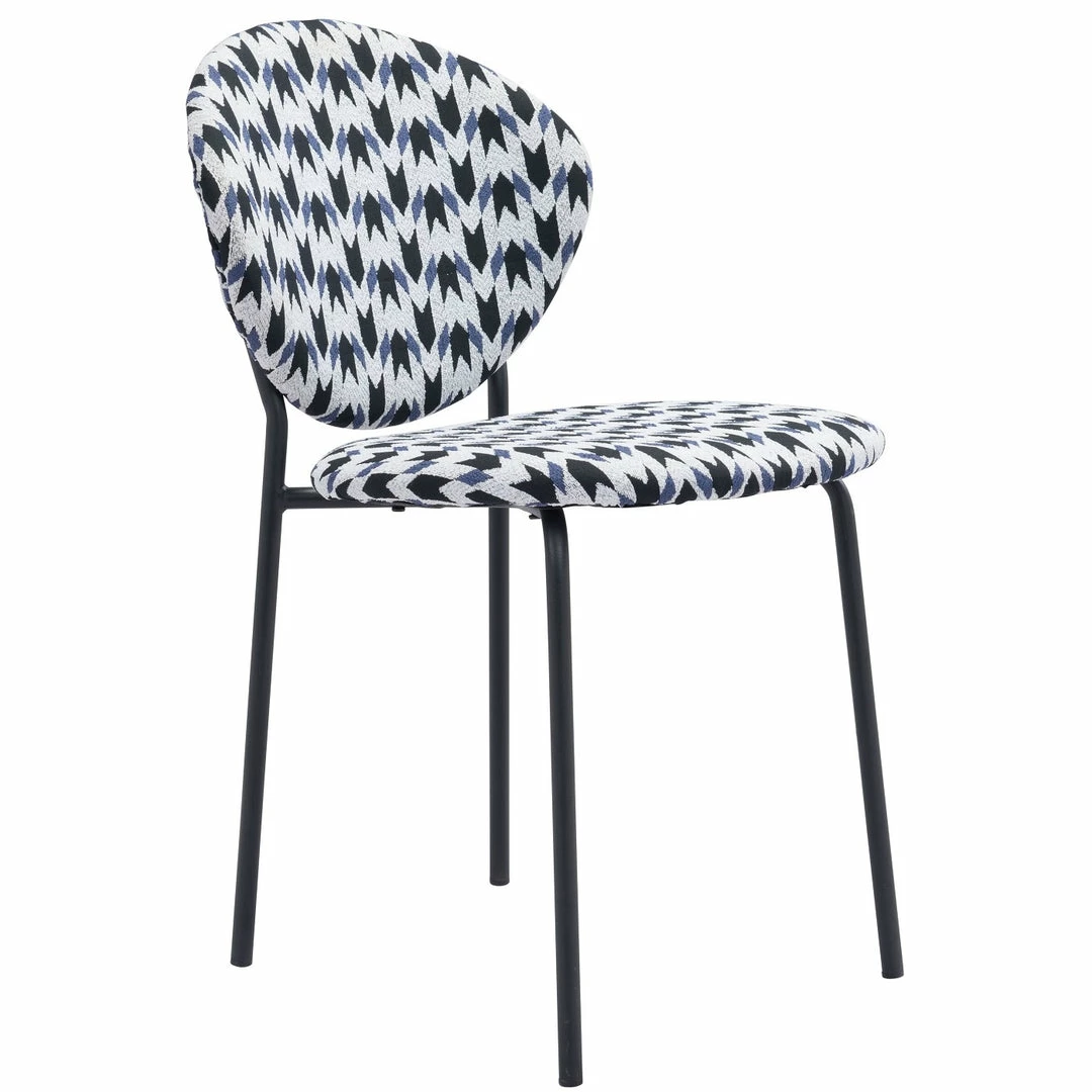 Buy 🔥 ZUO CLYDE GEOMETRIC PRINT DINING CHAIR | SET OF 2 ⭐ 4 ZUO CLYDE GEOMETRIC PRINT DINING CHAIR | SET OF 2