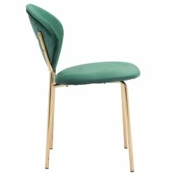 ZUO CLYDE VELVET + GOLD DINING CHAIR | SET OF 2
