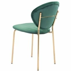 ZUO CLYDE VELVET + GOLD DINING CHAIR | SET OF 2