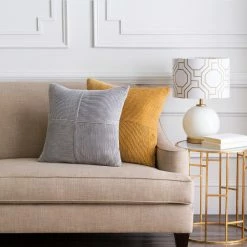 SURYA PLEATED COTTON VELVET PILLOW