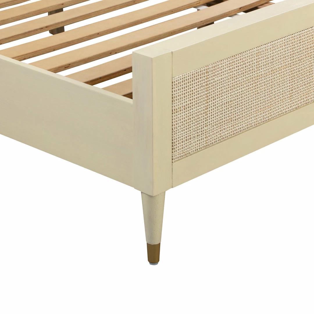 Cheap π TOV Furniture COCO ALMOND CANE PANEL BED π 4 TOV Furniture COCO ALMOND CANE PANEL BED