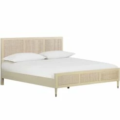 Cheap π TOV Furniture COCO ALMOND CANE PANEL BED π 13 TOV Furniture COCO ALMOND CANE PANEL BED