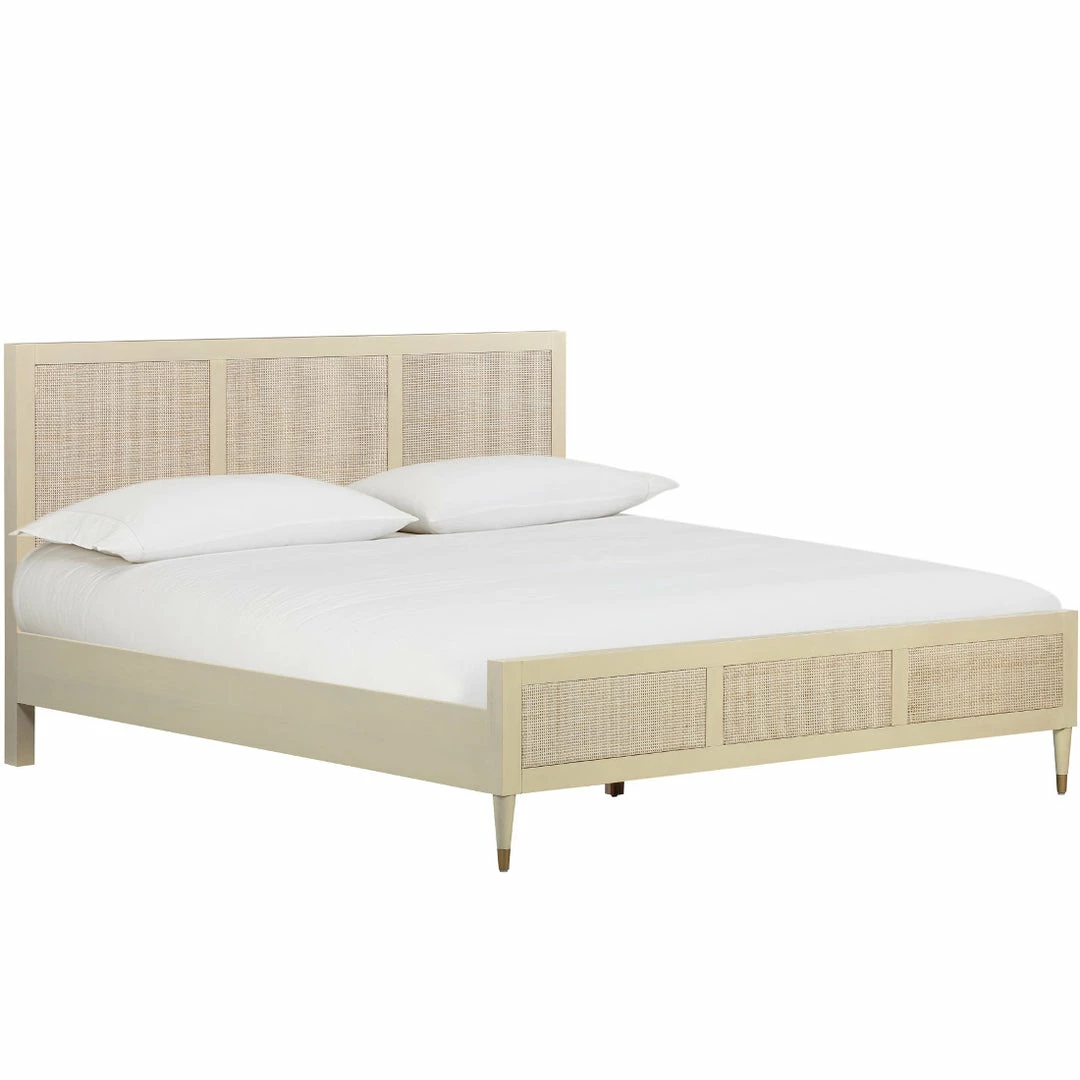 Cheap π TOV Furniture COCO ALMOND CANE PANEL BED π 7 TOV Furniture COCO ALMOND CANE PANEL BED