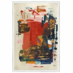 L ART "COLORFUL THEOREM" GOLD EMBELLISHED ARTWORK