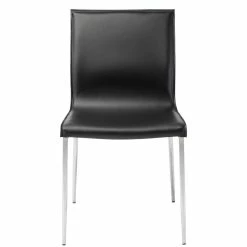 NUEVO Kitchen + Dining COLTER LEATHER DINING SIDE CHAIR