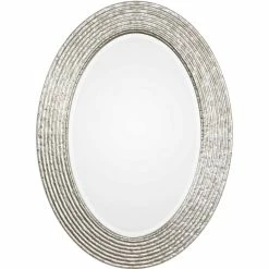 UTTERMOST CONDER BURNISHED SILVER OVAL MIRROR Mirrors
