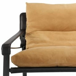 MOES Living Room CONNOR SUNBAKED TAN LEATHER SLING CHAIR