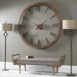 UTTERMOST COPPER FORGE 60" WALL CLOCK Wall Sculptures + Decor