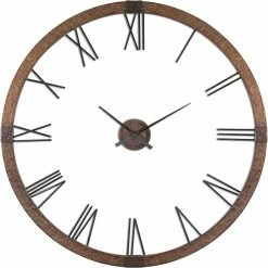 UTTERMOST COPPER FORGE 60" WALL CLOCK Wall Sculptures + Decor